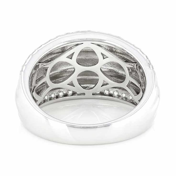 CZ Wide Eternity Band Ring In Sterling Silver 0.76ctw