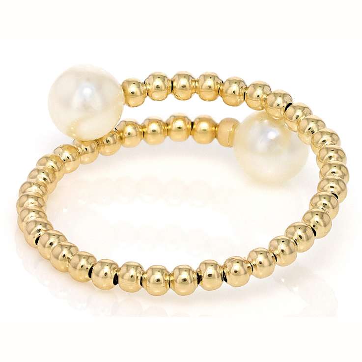 Freshwater Pearl Bypass Ring In 14K Gold
