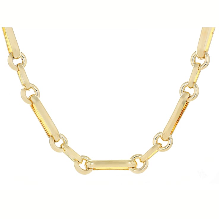 Scroll Necklace In 18K Gold Over Bronze 22 Inch