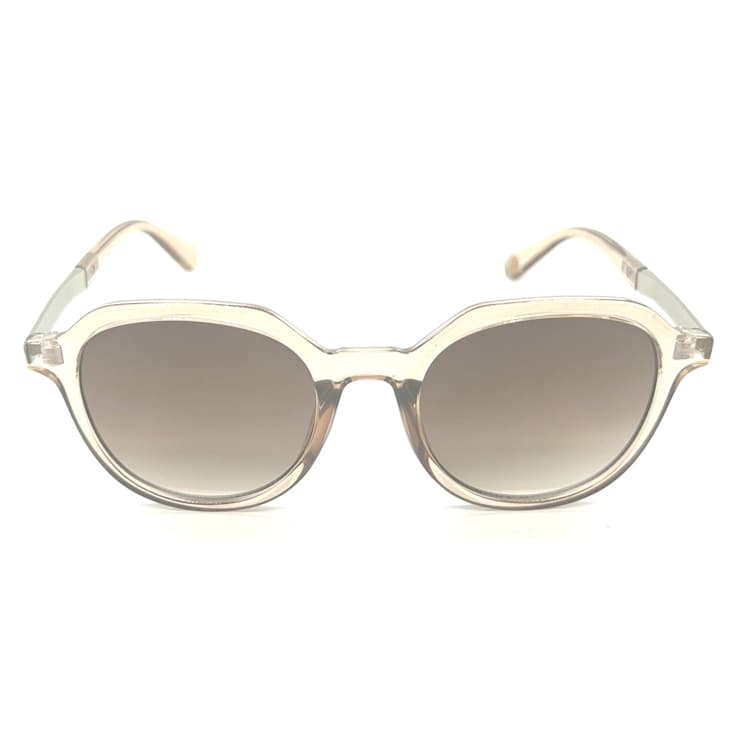 BCBG Square Blush Crystal Frame / Brown Gradient Sunglasses