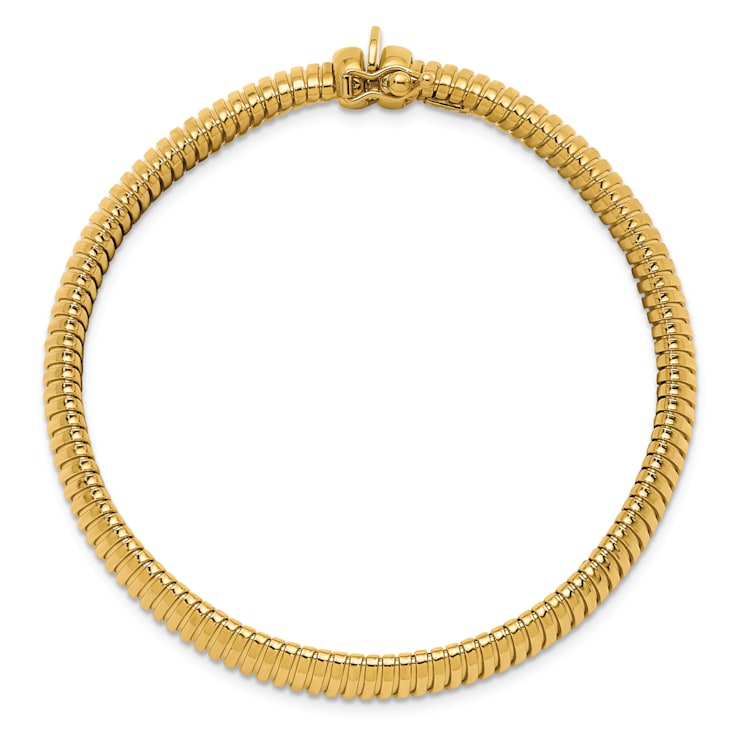 14K Yellow Gold 8.4mm 7.25 inch Omega Bracelet