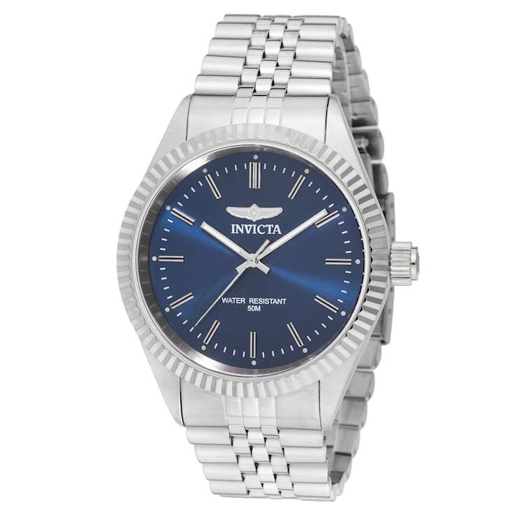 Invicta Specialty 43mm Blue Dial Stainless Steel Band Quartz Watch