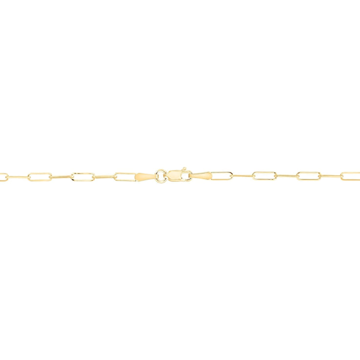 18k Yellow Gold Plated Sterling Silver 2.0mm Paperclip Chain - 20"