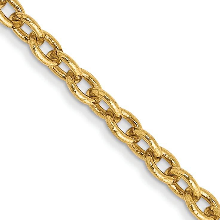 14K Yellow Gold 1.8mm Forzantine Cable Chain Necklace