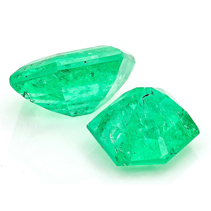 Colombian Emerald 8.2x6.0mm Hexagon Matched Pair 2.29ctw