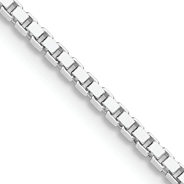 Rhodium Over Sterling Silver 1.75mm Box Chain