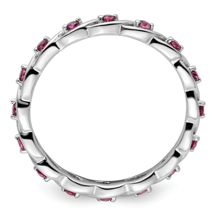 Sterling Silver Stackable Expressions Rhodolite Ring 0.35ctw