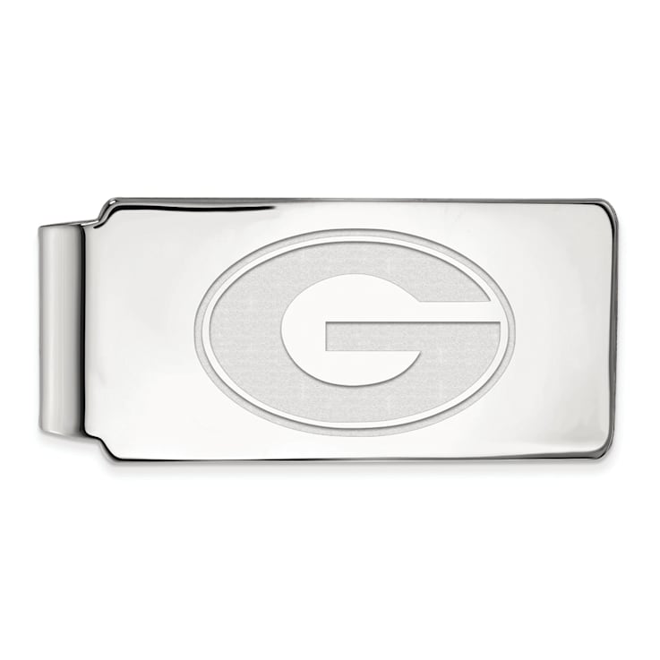 Rhodium Over Sterling Silver LogoArt University of Georgia Money Clip