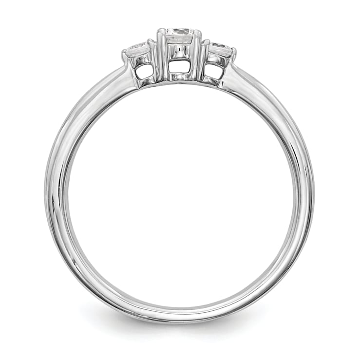 Rhodium Over 14K White Gold First Promise Diamond Promise/Engagement
Ring 0.25ctw