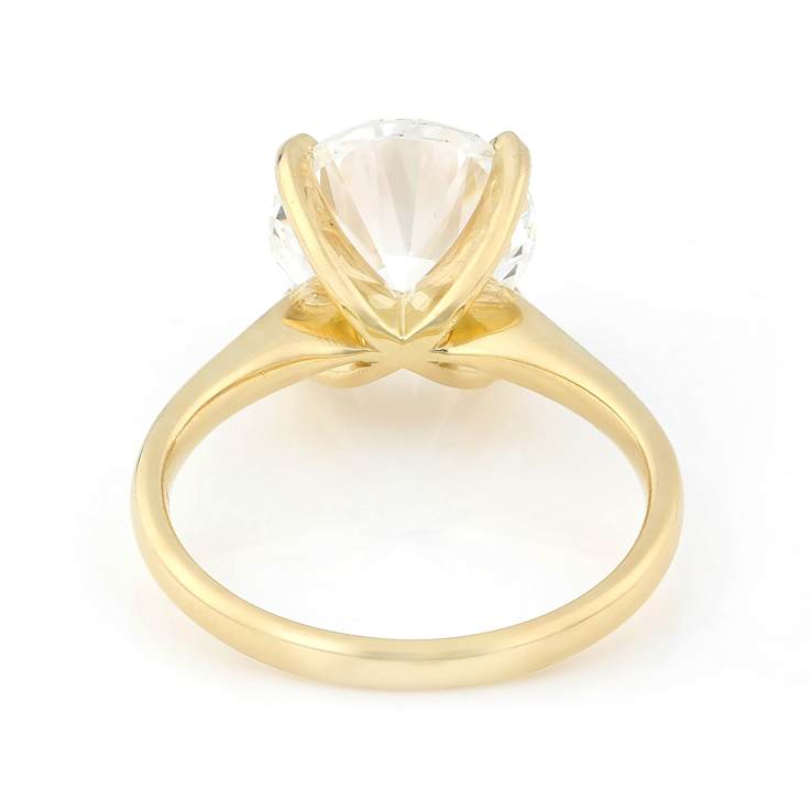 Lab-Grown Diamond Solitaire Ring In 14K Yellow Gold 4.00ct