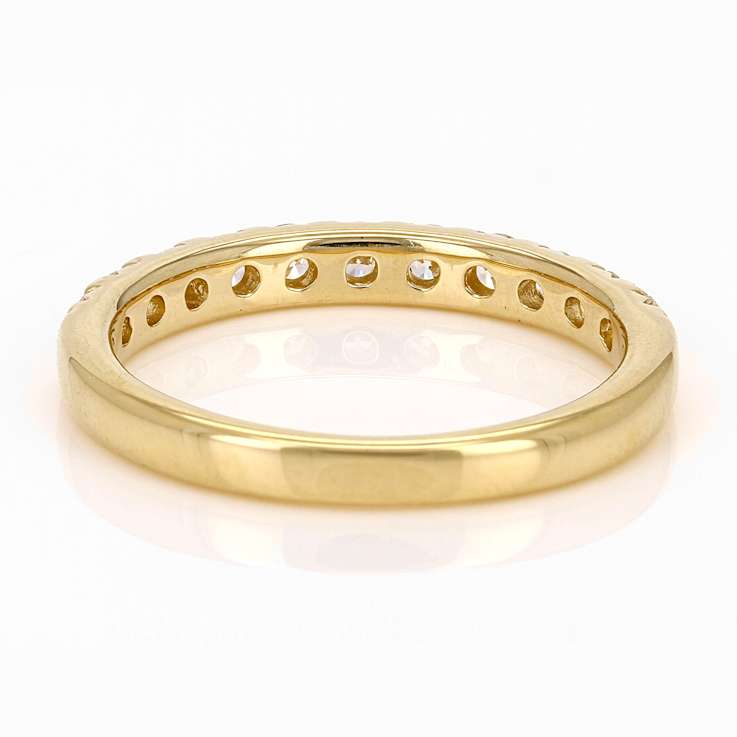 Polished Lab-Grown Diamond Band Ring 0.50ctw In 14K Gold Over Sterling Silver