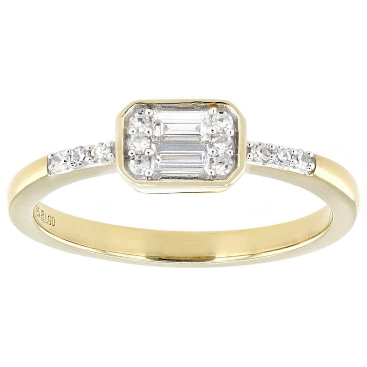 Dainty Lab-Grown Diamond Cluster Ring In Gold 0.15ctw