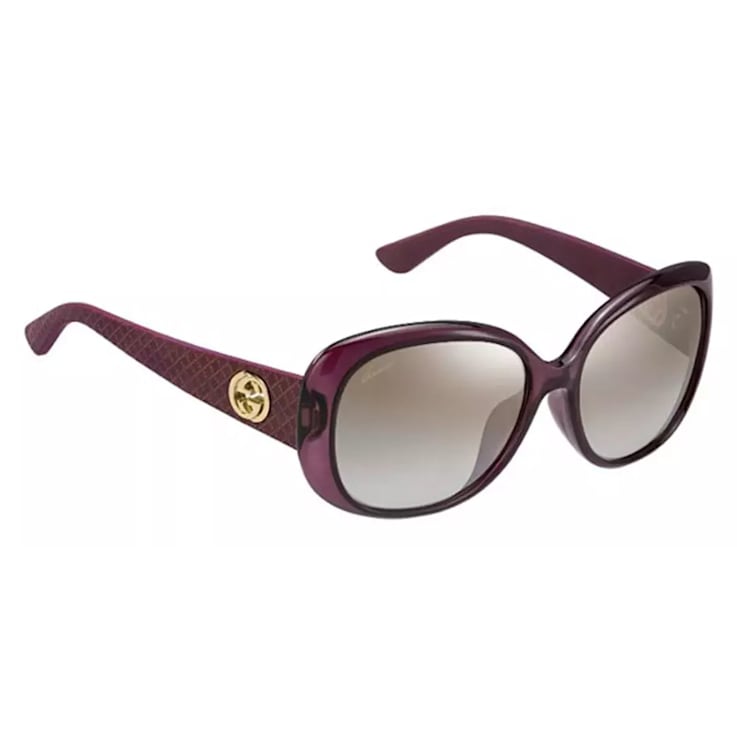 Gucci Purple Frame / Silver Mirrored Sunglasses - 199S2A