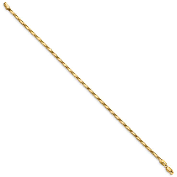 14k Yellow Gold 1.5mm Franco Link Bracelet