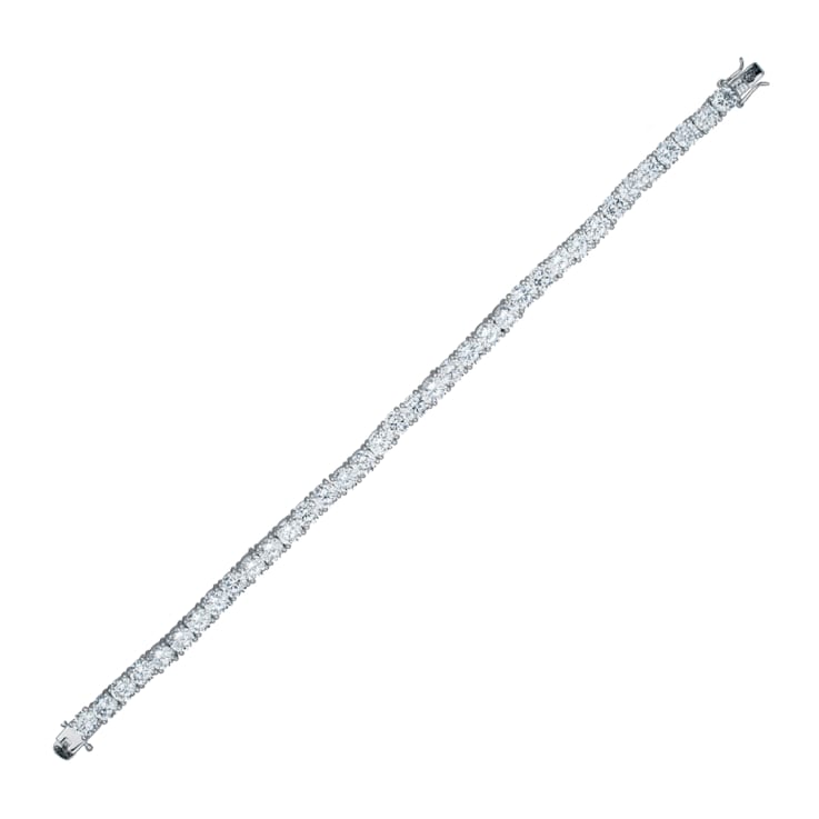 CZ Tennis Bracelet In Sterling Silver 7 Inch