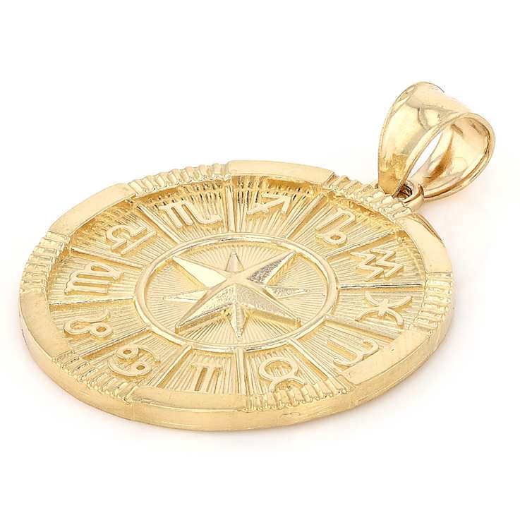 Zodiac Symbol Pendant In 10K Gold