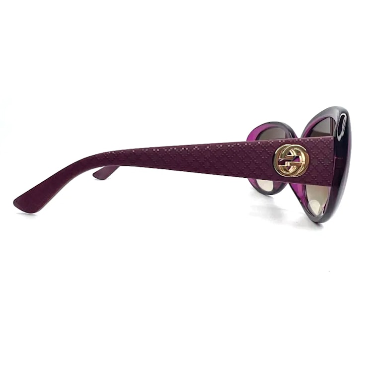 Gucci Purple Frame / Silver Mirrored Sunglasses