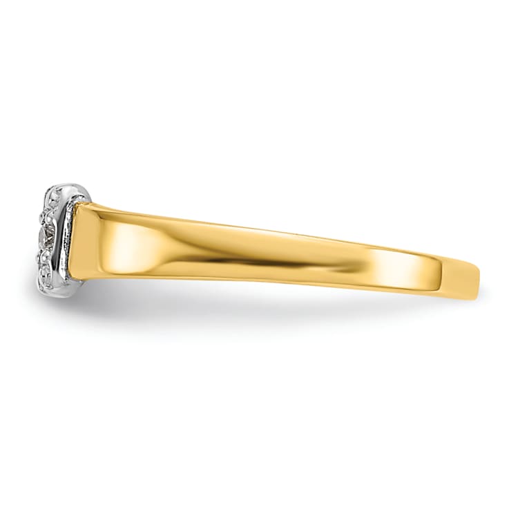 14K Yellow Gold .01ct Diamond Buckle Toe Ring