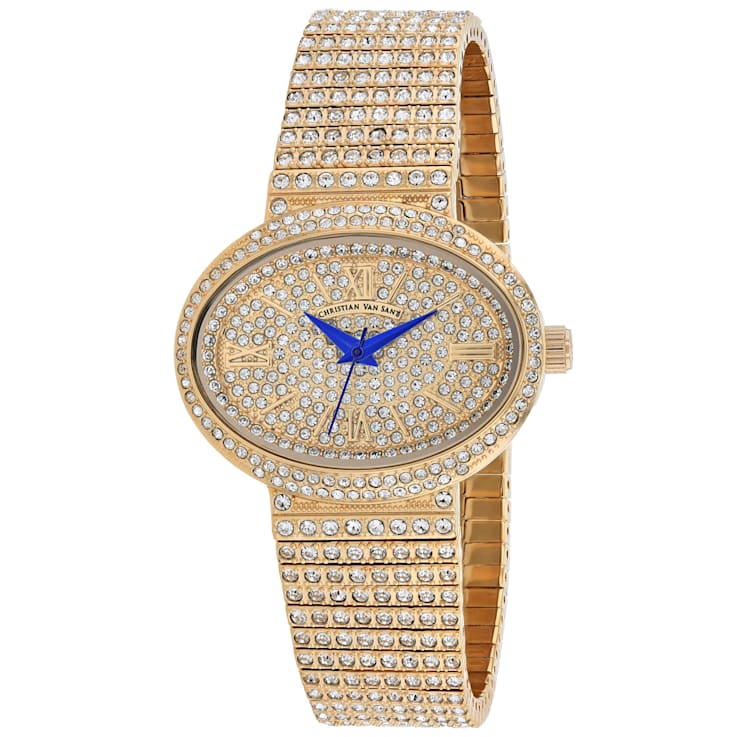 Christian Van Sant Women's Sparkler Rose Dial, Rose Stainless Steel Watch