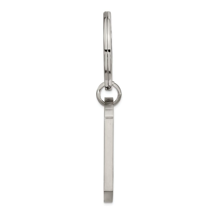 Stainless Steel Brushed Lasered Dad Key Ring