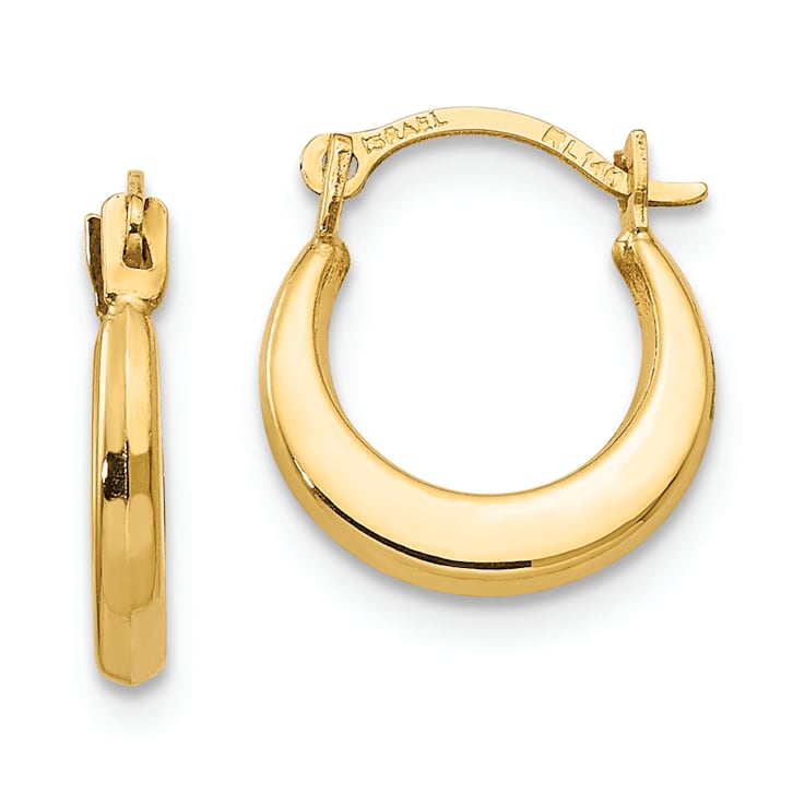 14K Yellow Gold Small Hoop Earrings