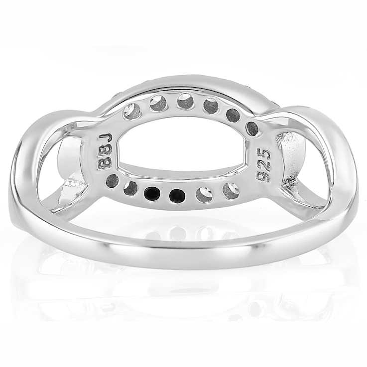 Lab-Grown Diamond Open Crossover Ring In Sterling Silver