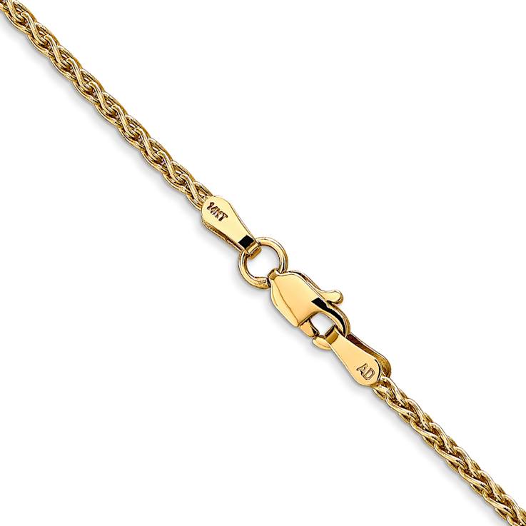 14k Yellow Gold 1.75mm Parisian Wheat Chain 14 Inches