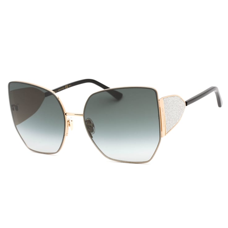 Jimmy Choo Black Oversize Frame / Gray Gradient Lens Sunglasses