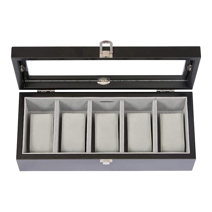 Mele and Co Tate Glass Top Wooden Watch Box