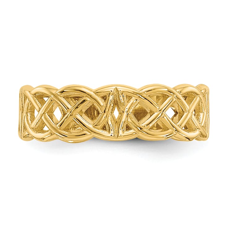 14K Yellow Gold Celtic Toe Ring