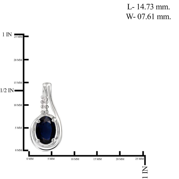 Black Sapphire Rhodium Over Sterling Silver Earrings 1.10ctw