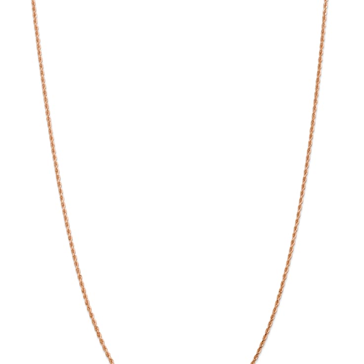 14k Rose Gold 1.75mm Solid Diamond-Cut Rope 18 Inch Chain