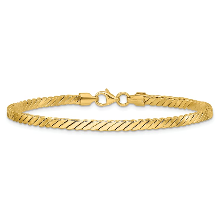 14K Yellow Gold Polished Fancy Link Bracelet