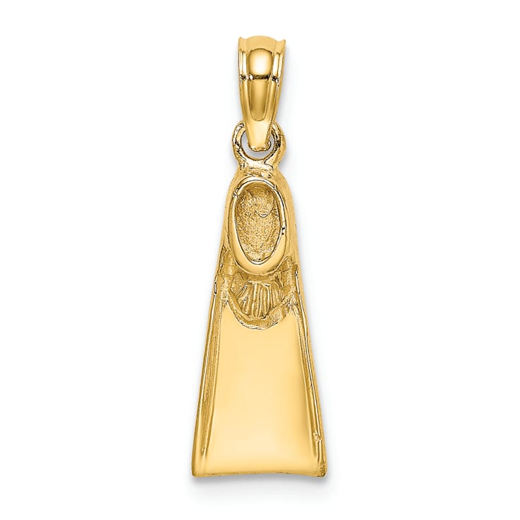 14k Yellow Gold Scuba Flipper Charm