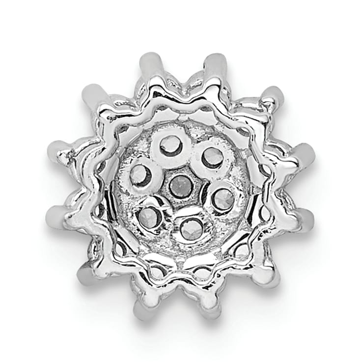 Rhodium Over 14K Gold Lab Grown Diamond SI1/SI2, G H I, Cluster Chain
Slide Pendant 0.28ctw