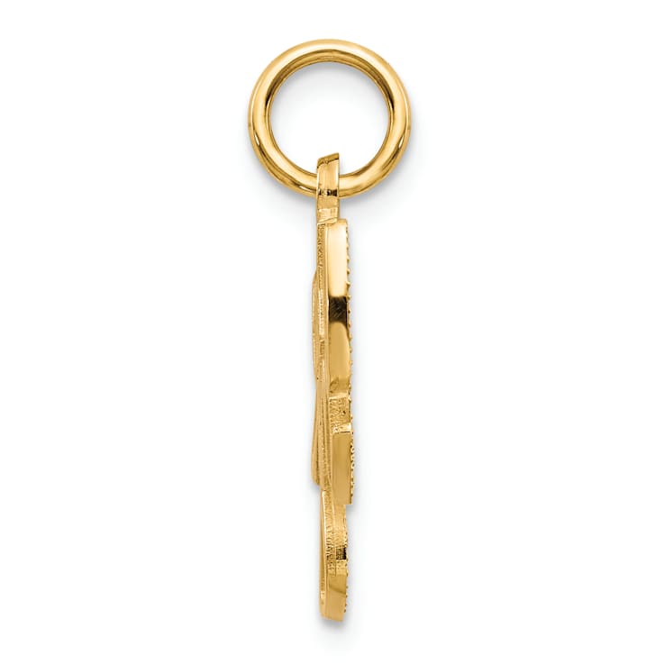 14k Yellow Gold Baby Girl Pendant