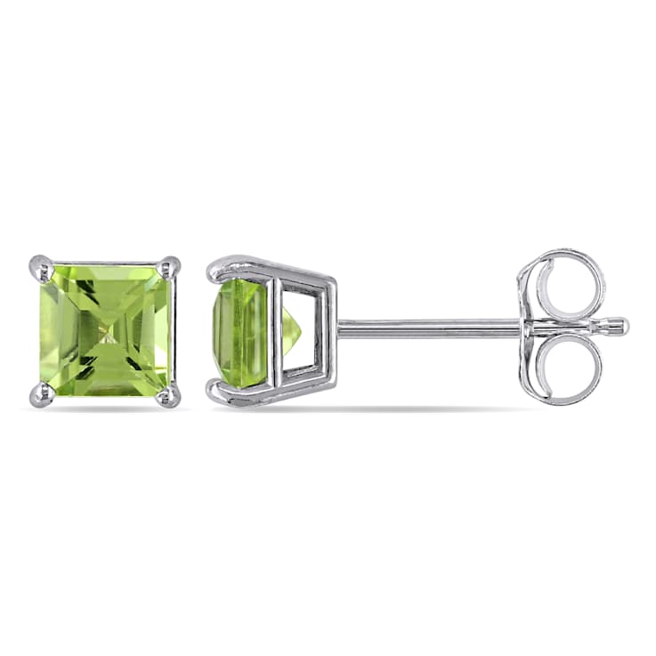 Peridot 14K White Gold Earrings 0.7ctw