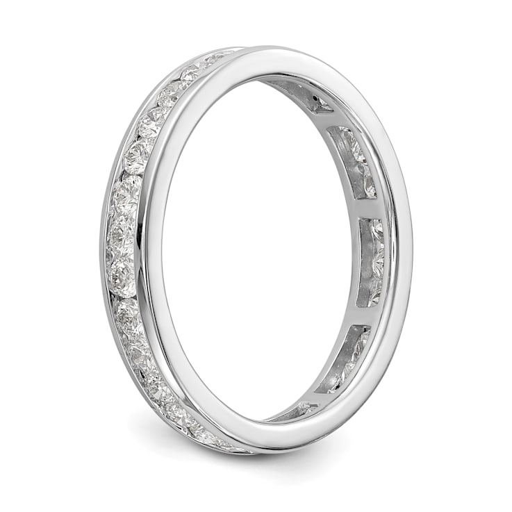 Rhodium Over 14K White Gold Lab Grown Diamond Polished 1 ct. Channel Set
Eternity Band