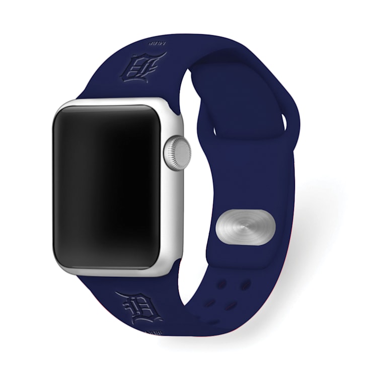 Gametime Detroit Tigers Debossed Silicone Apple Watch Band (42/44mm
M/L). Watch not included.