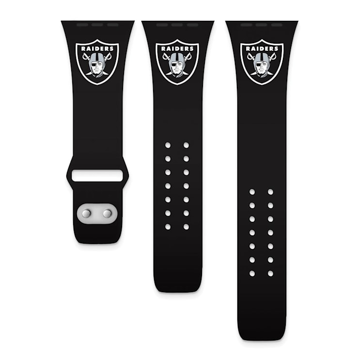  Game Time Las Vegas Raiders Silicone Sport Watch Band  Compatible with Apple Watch- 38/40mm (Black) : Cell Phones & Accessories