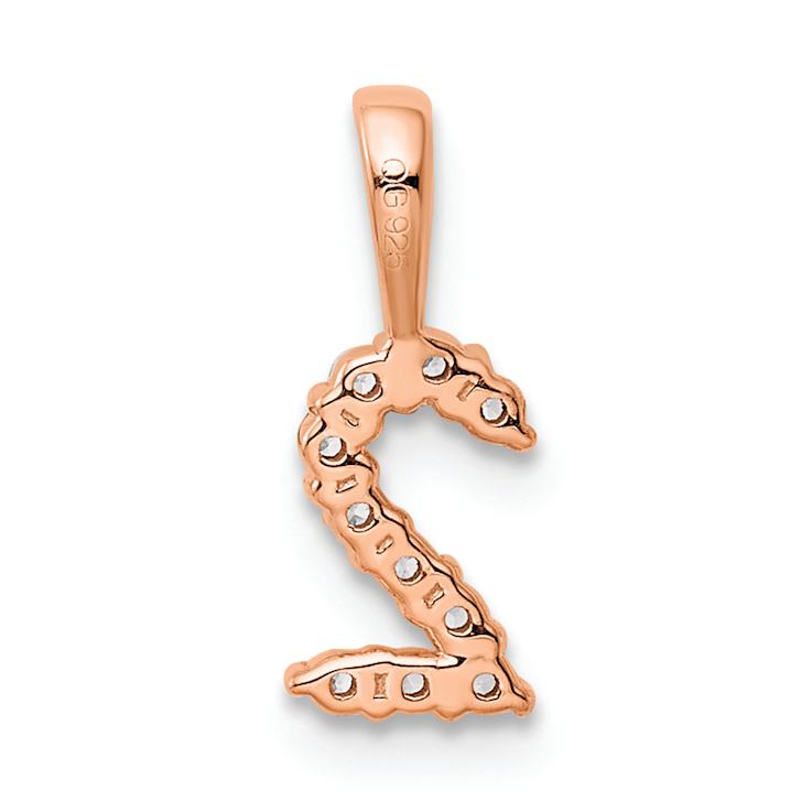 14k Rose Gold Diamond Number 2 Pendant