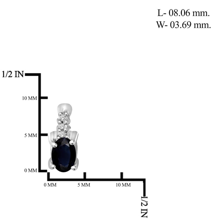 Black Sapphire Rhodium Over Sterling Silver Earrings 0.56ctw