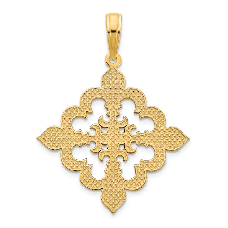 14k Yellow Gold Polished Fancy Pendant