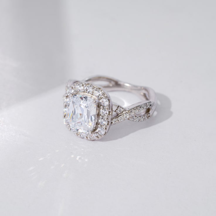 White Cubic Zirconia Platinum Over Sterling Silver Ring 2.68ctw