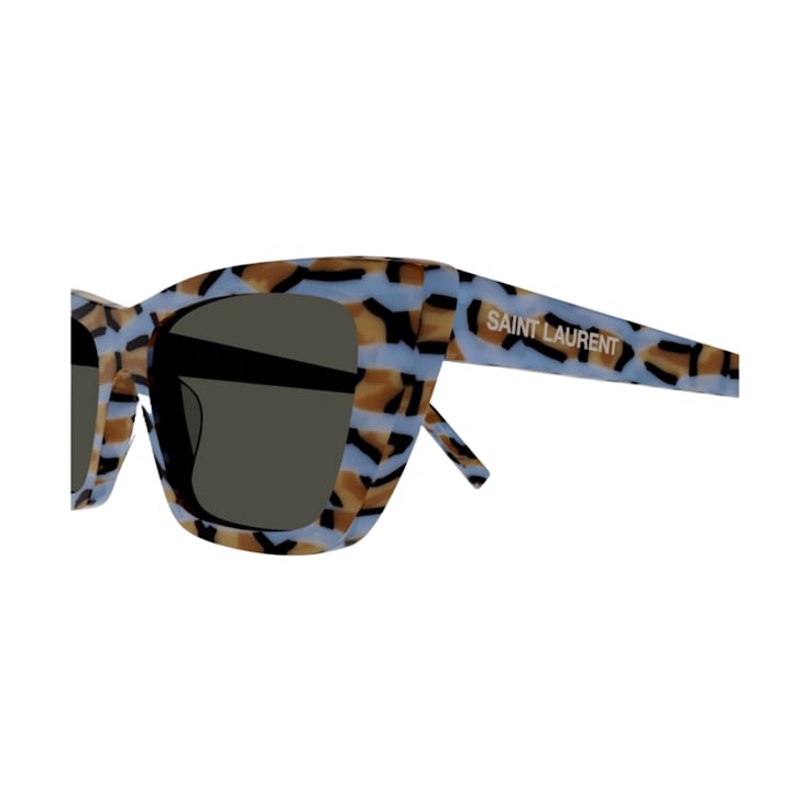 Saint Laurent Violet and Brown Print Frames / Gray Lenses Sunglasses