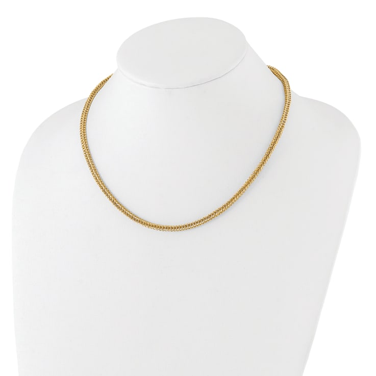 14K Yellow Gold Polished Fancy Link Necklace