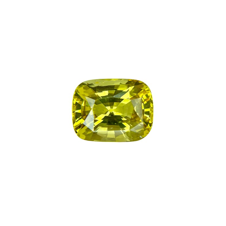Yellow Sapphire Loose Gemstone Unheated 13.2x10.2mm Cushion 9.07ct