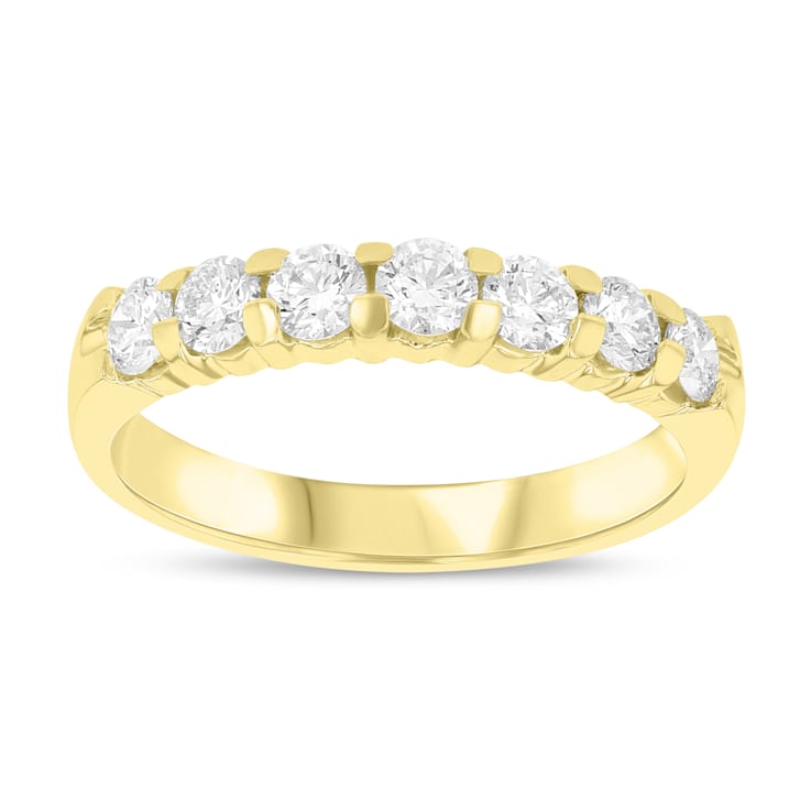0.75cttw 7 Stone Diamond Band Ring in 14k Yellow Gold