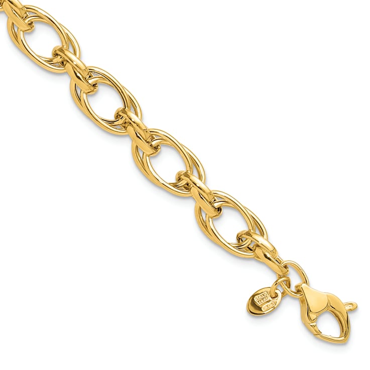 14K Yellow Gold Polished Fancy Bracelet
