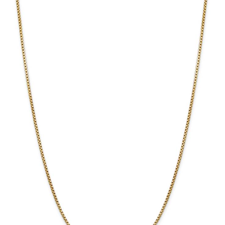 14k Yellow Gold 1.75mm Hollow Round Box Chain 28"